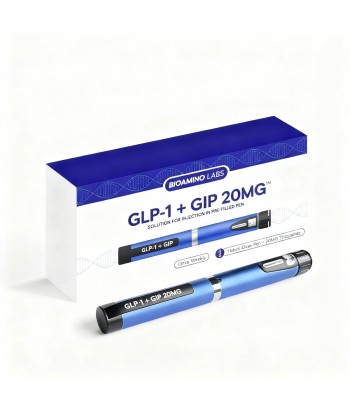Pluma precargada de tirzepatida 20 mg GLP-1 más GIP de BioAmino Labs