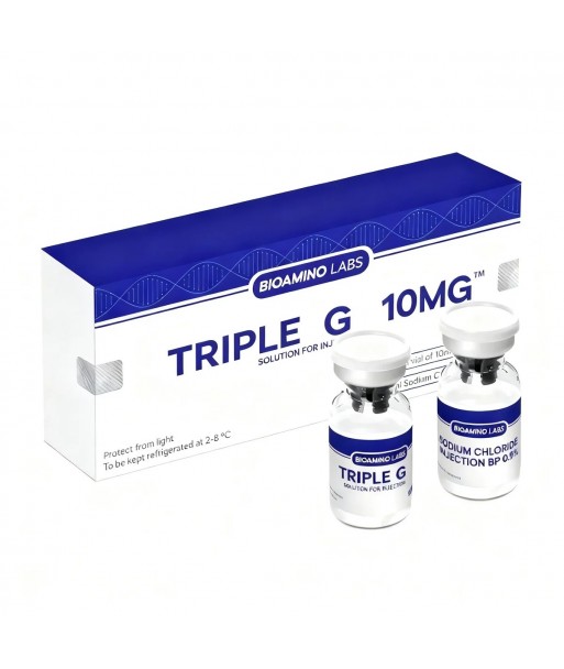 Vial de retatrutida 5 mg Triple G de BioAmino Labs